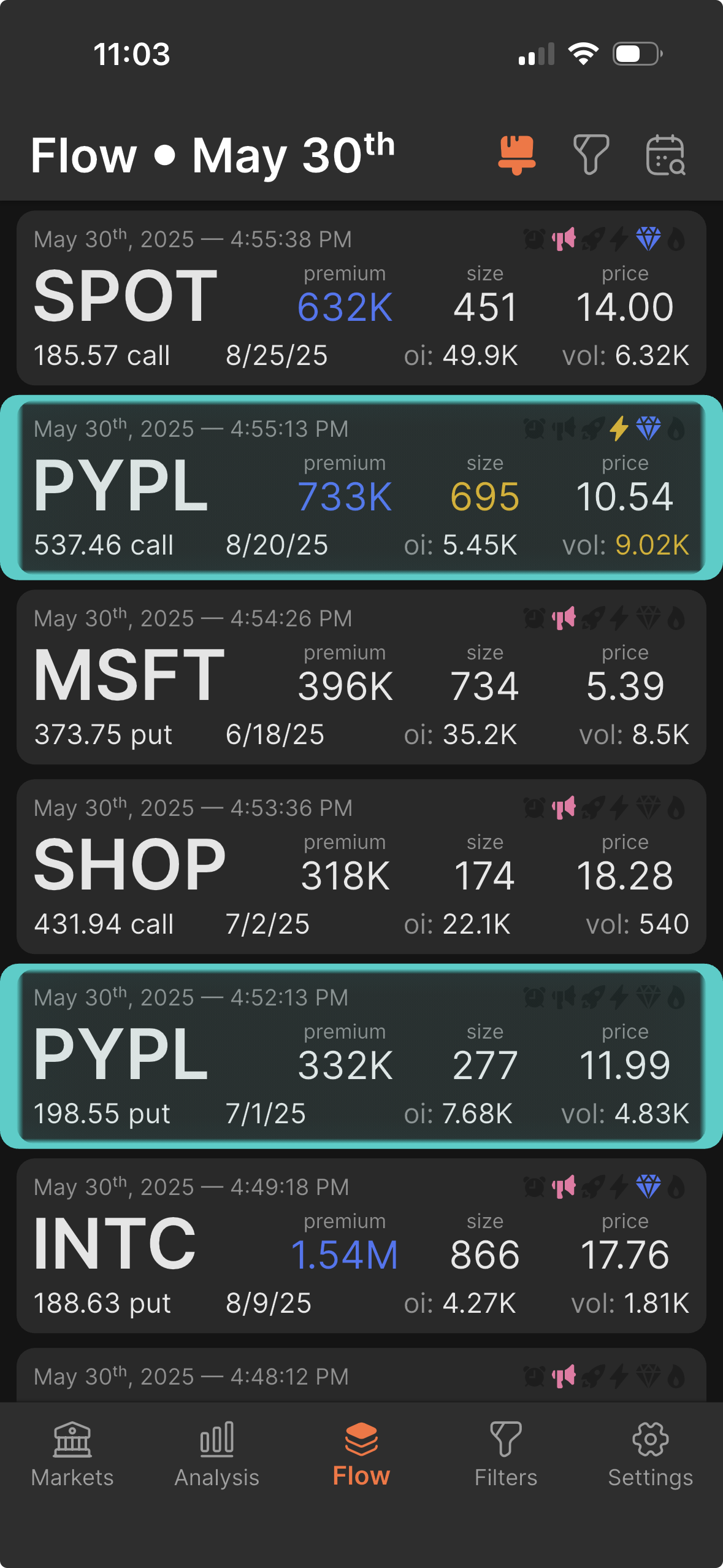 AlphaMetrics App Screenshot